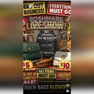 Closing Closet! Going Out of Business SALE! ALL $5 and $10 Auction Starts